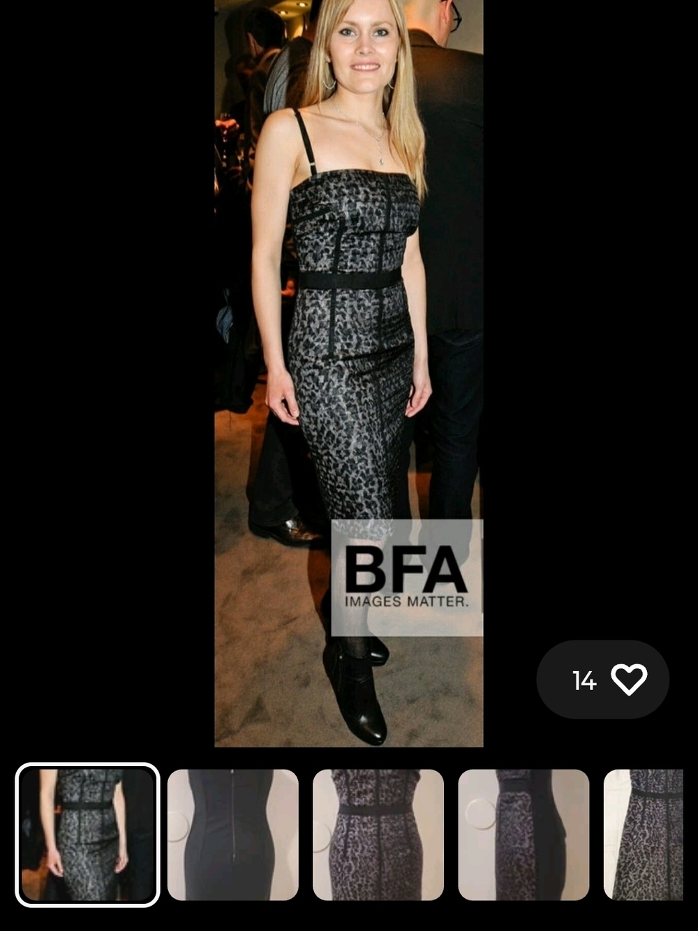 D&G Black Satin Evening Dress